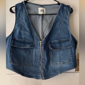 Denim Sleeveless Vest Top